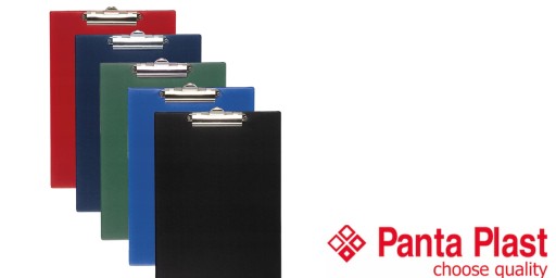 Podložka na písanie s klipom a obalom A5 PVC Panta Plast Fokus námornícka modrá