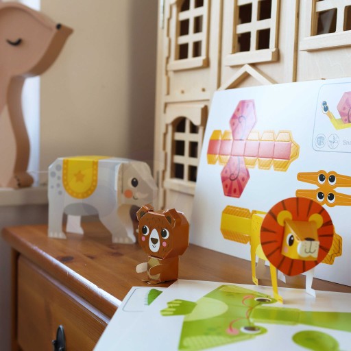 KREATÍVNA VZDELÁVACÍ SADA ORIGAMI 3D ZVIERATKÁ Urob si sám 10 zvieratiek