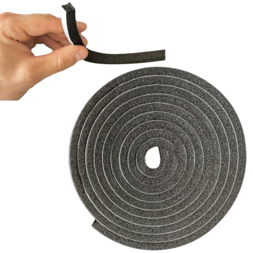 Tesnenie dverí samolepiaca zvukotesná pena PENOVÁ HUBKA 1x1cm 1m