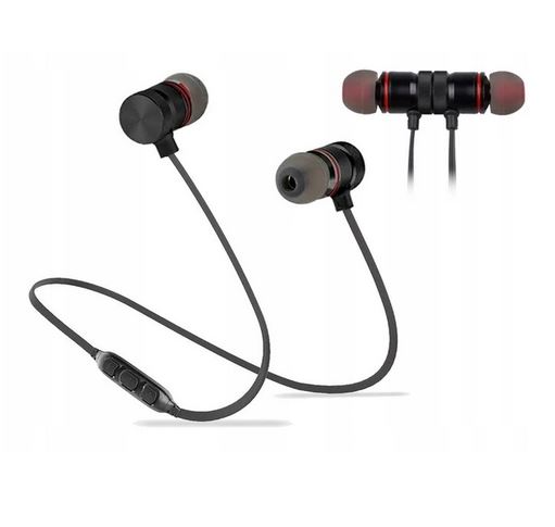 BEZDRÔTOVÉ ŠPORTOVÉ SLÚCHADLÁ BLUETOOTH DO UŠÍ NA BEŽANIE MIKROFÓNU