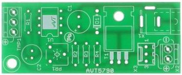 Stabilizátor teploty. pre TV skrinku, AVT 5790 PCB