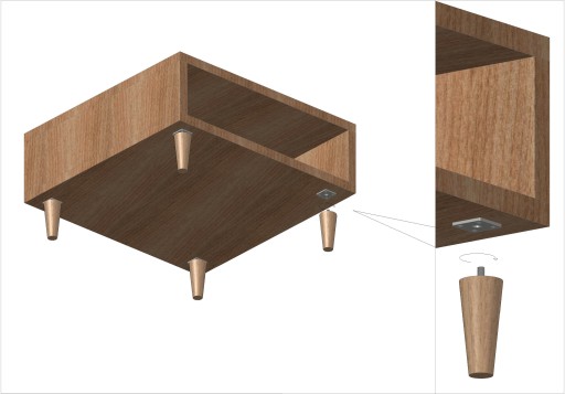 1x montážna doska 37x37x3 mm pre závit M8