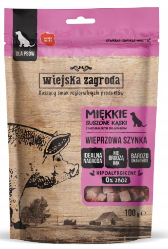 Wiejska Zagroda Pochúťka pre psa Natural Jemné zahryznutie Bravčové mäso 100 g