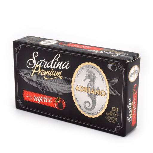 Sardinky v paradajkovej omáčke 90g Adriano