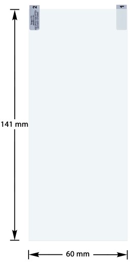 2 kusy GPS chránič obrazovky 141 x 60 mm 6 palcov 21:9