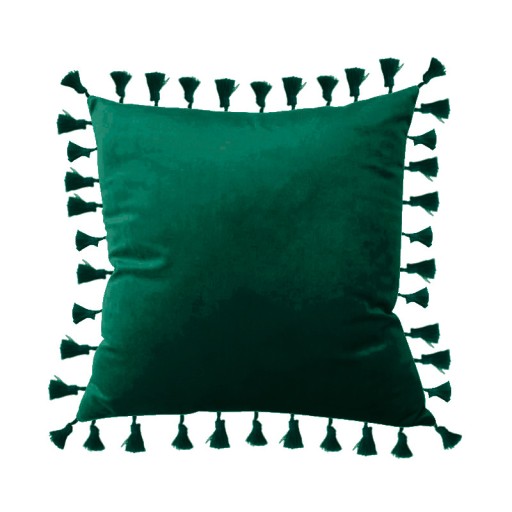 DEKORATÍVNY ZAMATOVÝ OBLIEC NA VANKÚŠ SO STRABAMI VELVET 40X40 VANKÚŠE