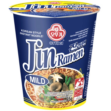 Jin Ramen Jemná polievka v šálke, jemná 65g - Ottogi