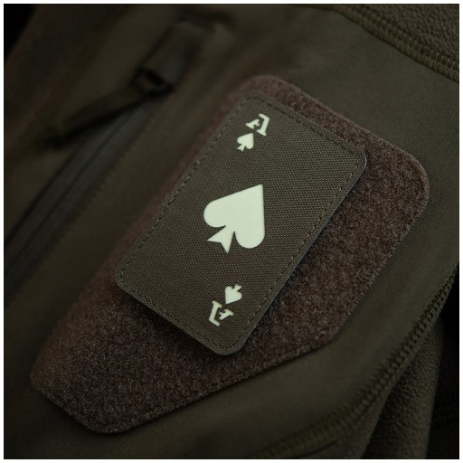 ACE OF SPADES AKO PIK M-Tac FLUO OLIVOVÁ NÁPLATA ZNAKU