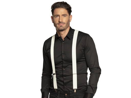 Biele traky Karnevalový maškarný outfit