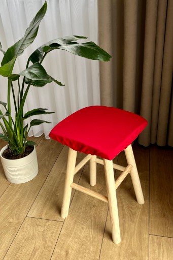 Štvorcový vankúšik na taburetku 30x30 ČERVENÝ