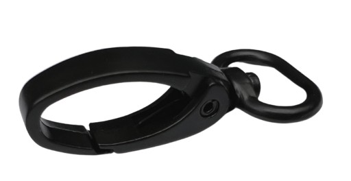 Kovová karabína 16 mm krab, matná čierna