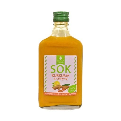 Šťava z lisovanej kurkumy s citrónom 200 ml Zielona Tłoc