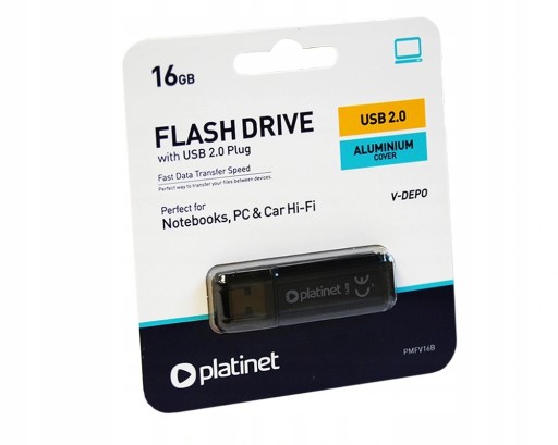 Hliníkový kľúč Platinet X-Depo 16GB USB 2.0