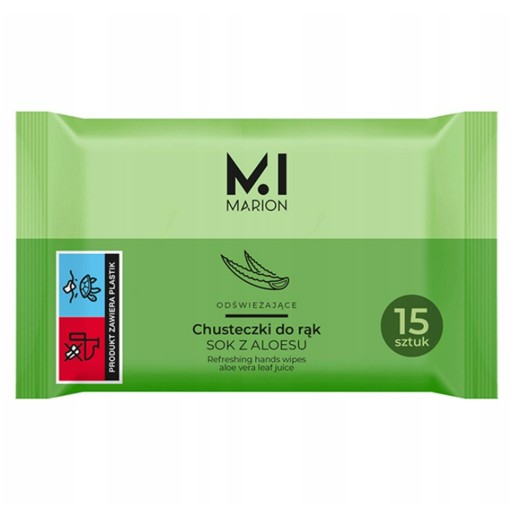 Marion Osviežujúce obrúsky na ruky Aloe Juice and Allantoin 15 kusov