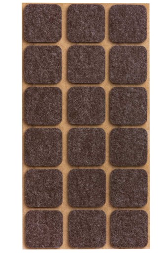 bePracti Samolepiace plstené podložky, biele, 25x25 LESK