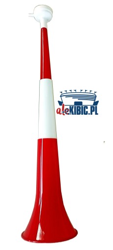 Bielo-červená vejárová trúbka, skladacia vuvuzela