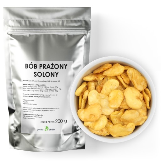 Pražená SLANÁ fazuľka, chrumkavý snack, 200 g