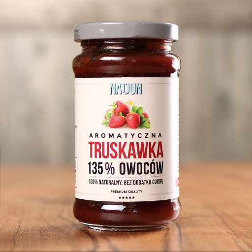 Jahoda 135% 250g NATJUN bez bieleho cukru