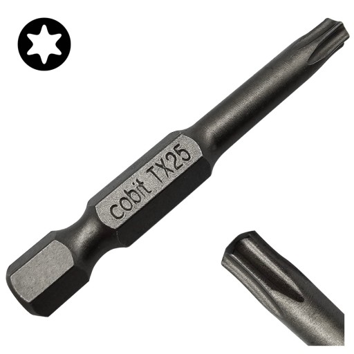 HROTY SKRUTKOVAČA BIT TX25 50mm STAR TORX TORSION COBIT 1ks