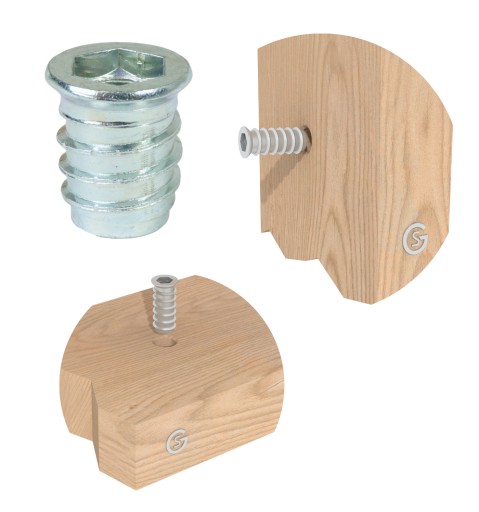 10x nástrčná skrutka M10 x 20 mm, dvojzávitová, skrutkovacia, drážkovaná skrutka do dreva