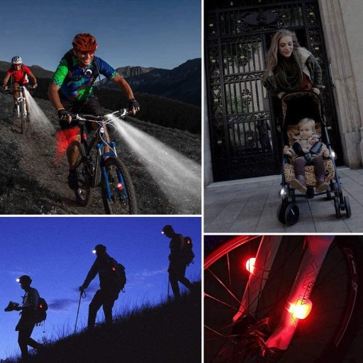 LED BICYKLOVÉ LAMPY SILIKÓNOVÉ 6 KS.