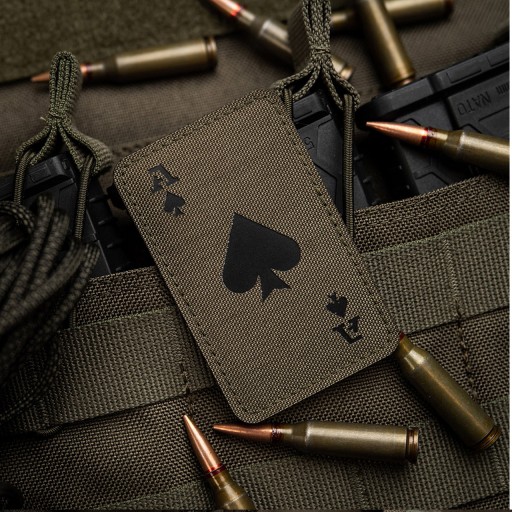 ACE OF SPADES AKO SPADES ZNAK ZÁPLATA LASEROVÝM REZANÝM M-TAC ZELENÁ