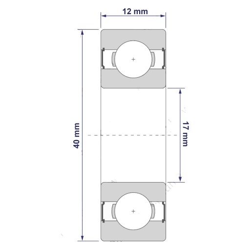 Ložisko 6203 2RS C3 FAG 17x40 klzné guľôčkové ložisko