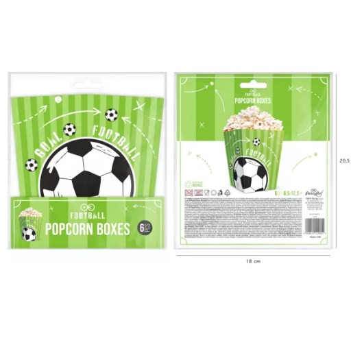 PUKOROVÉ KRABIČKY SLADKOSTI CUKROVKY COOKIES NARODENINOVÝ FUTBAL 6 kusov