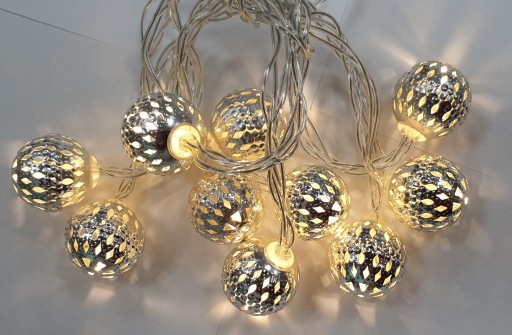 Lampičky COTTON BALLS, svietiace gule, 10 ks LED, 2,5 cm
