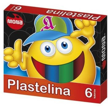 Školská plastelína pre deti, 6 farieb MONA