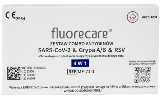 Fluorecare Test – COVID-19 Influenza AB RSV Combo 4v1