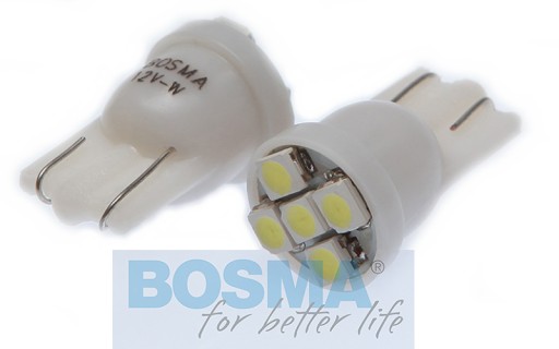 T10 LED 5 SMD 12V W5W žiarovka do parkovacieho svetla