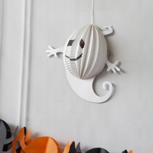 Halloweenska dekorácia papierová girlanda GHOST 19cm