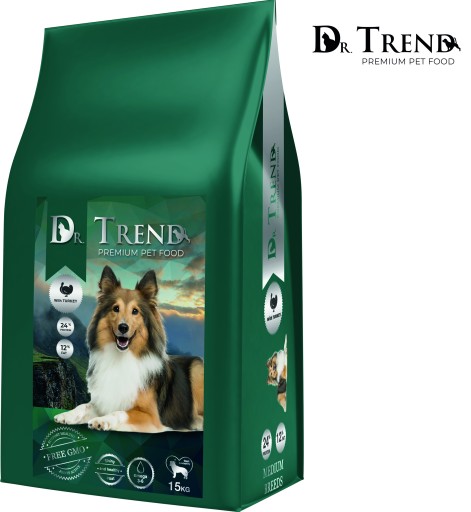 DR.TREND PREMIUM vzorka krmiva pre psy stredných plemien S TURECKOM 100 g