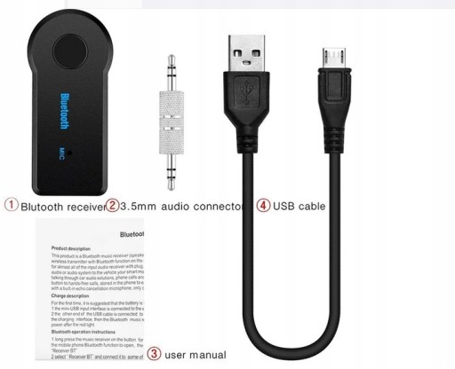 BLUETOOTH AUX vysielač do auta MGLDC01