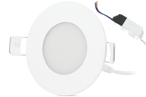 LED PANEL, ZAPOMIEVANÝ, STROPNÝ PANEL, okrúhly, MALÝ, 3W, 230V