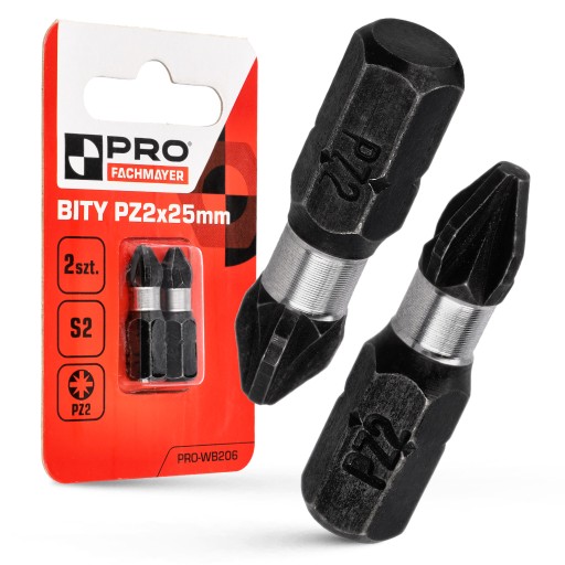 Nárazový bit PZ2 Nárazový bit 25mm | Nárazový bit pre skrutkovač 2 ks.