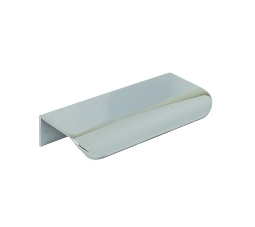 Moderné hranové nábytkové madlo do zásuvkovej skrine, chróm, 90/64 mm