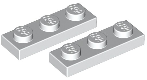 LEGO Tanier 1x3 Biely (3623/362301) 2 ks.