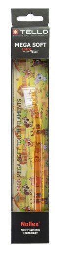 TELLO MEGA SOFT 10400 ZUBNÁ KEFKA PRE DETI 0-3 ROKY ČIERNA EDÍCIA