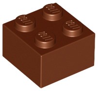 LEGO 3003 BRICK 2x2 hnedá NOVINKA (15g) 12 ks.