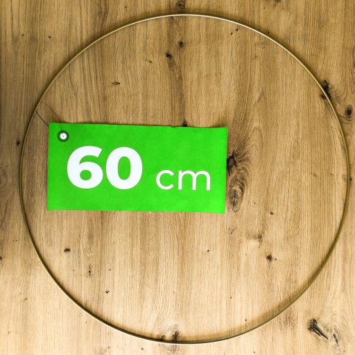 Kovový prsteň GOLD MAT kruh lapač snov 60 cm