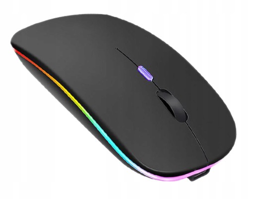 BEZDRÔTOVÁ KANCELÁRSKA MYŠ PRE LAPTOP PC, RGB PODSVIETENIE 2,4 GHz BT AK211A