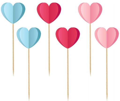 Party papierové poháre LOVE RED s ozdobnými srdiečkami, 6 kusov Godan