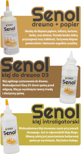 Wikol lepidlo na drevo, papier, kartón Senus Senol 500g
