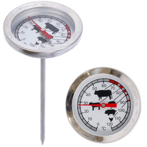 KUCHYNSKÝ TEPLOMER NA PEČENIE PRESNÉ MERANIE 0-120°C OCEL