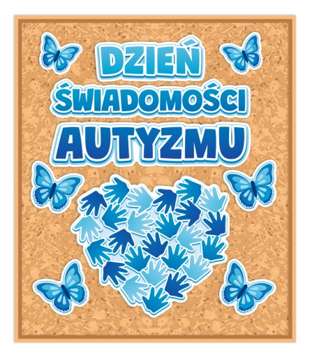 Letáková dekorácia - AUTIZMUS - Deň povedomia o autizme (60x65cm)