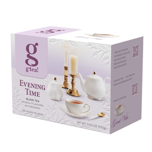 g'Tea Evening Time čierny čaj 100g 50 vrecúšok