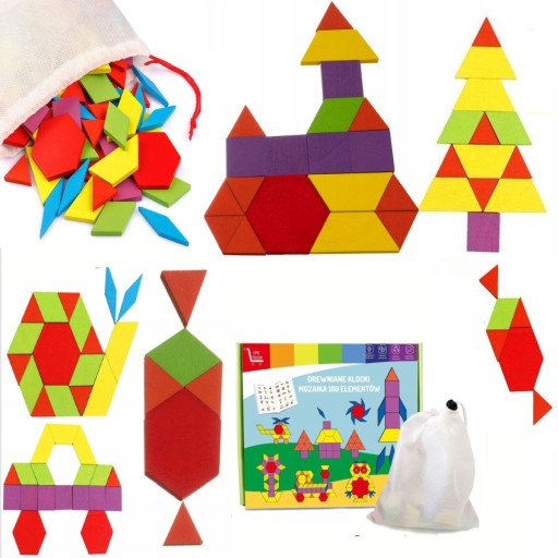 DREVENÁ HRA MONTESSORI PUZZLE 180 dielikov