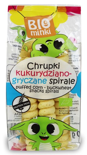 KUKURIČNÉ A PÁNKOVÉ DRVE, BEZLEPKOVÁ ŠPIRÁLA, BIO 60 g - BIOMINKI